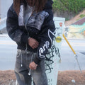 Rhinestone Black Hoodie