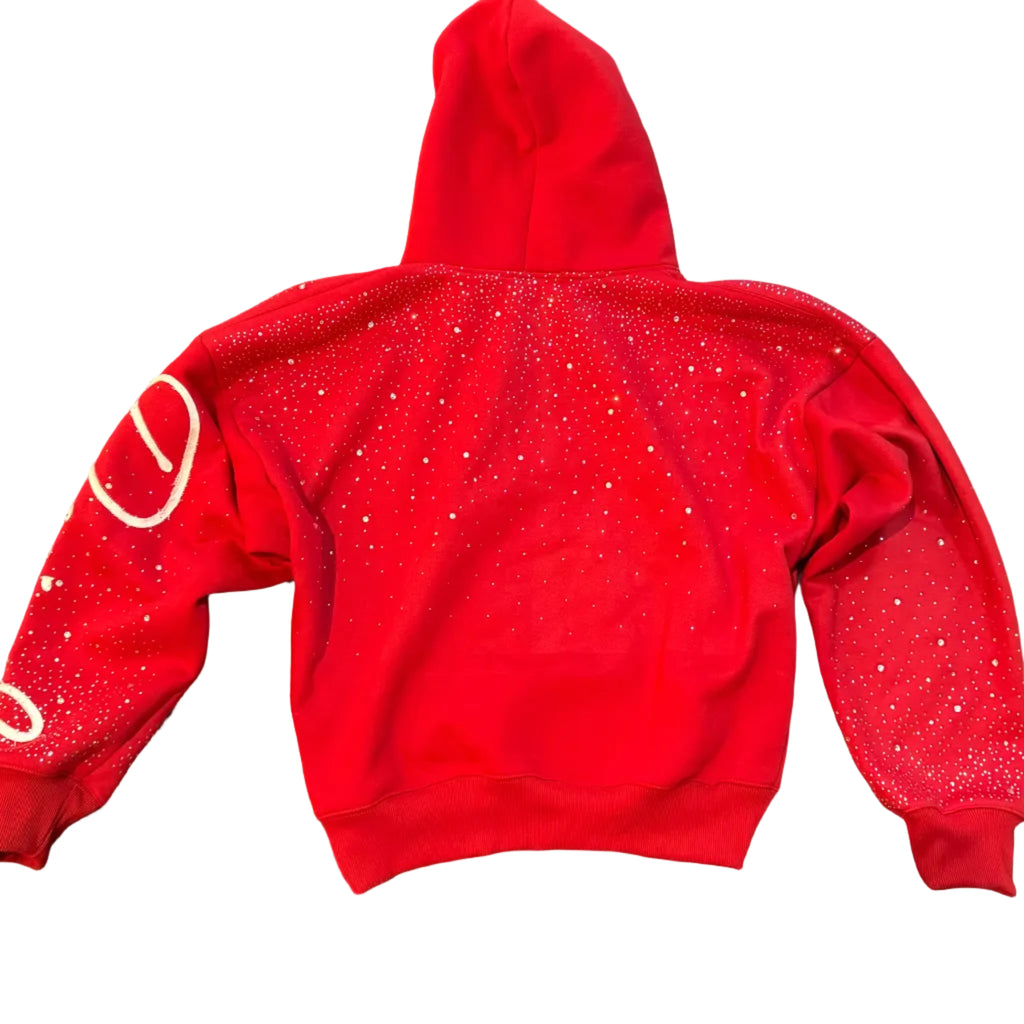 Rhinestone Red Hoodie